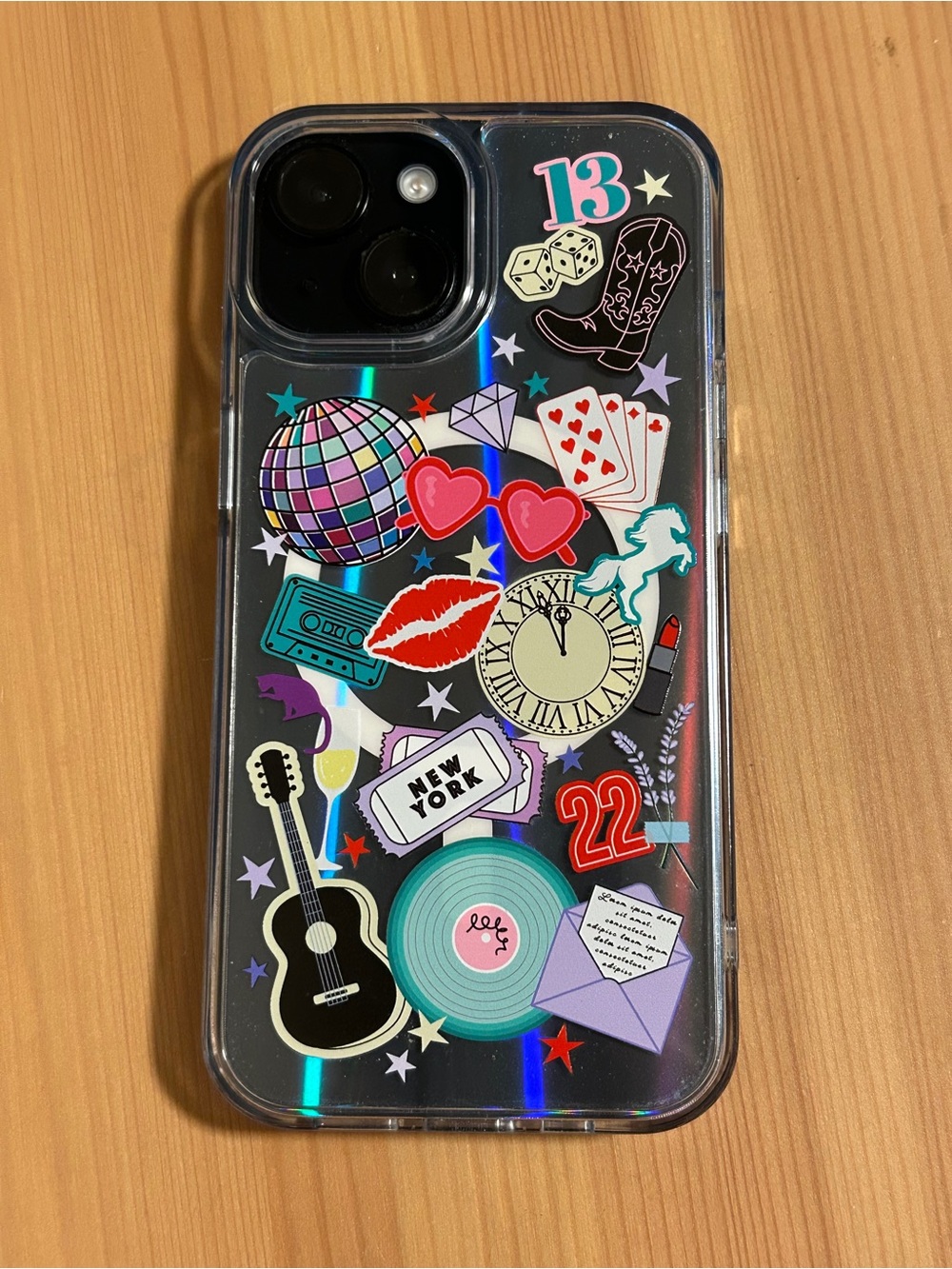 SkinnyDip London Taylor Sticker Collage iPhone 15 MagSafe Case